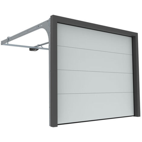 Porte Sectionnelle Manuelle StandardLine Linteau 100mm Lisse Blanc Ral 9016 L2375xH2250 4M Blanc Ral 9016