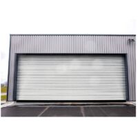Rideau Métallique Blanc RAL9010 Motorisé 380V Lames Pleines 9/10ème L9000 H4000 Blanc RAL9010
