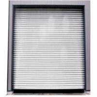 4M – Rideau métallique manuel lames pleines 7/10ème 1500x1500mm – Blanc RAL9010 – Sécurité optimale avec serrure en lame finale