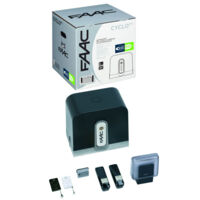 Faac – Kit de motorisation de portail coulissant 800 kg – Tension 24V – Écran LCD pour programmation – Compatible avec photocellules
