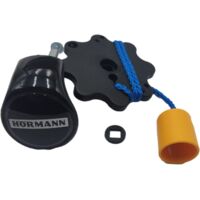 Hörmann – Poignée noire de porte basculante N80 S95 – Accessoire pour porte de garage – Carré 9x9mm – Longueur 37mm – Pour bois dur