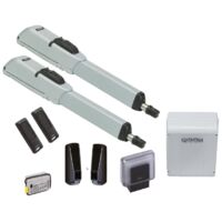 Faac – Kit de motorisation portail battant 24V – Largeur jusqu'à 4m – Dispositif anti-écrasement – Compatible avec batterie de secours