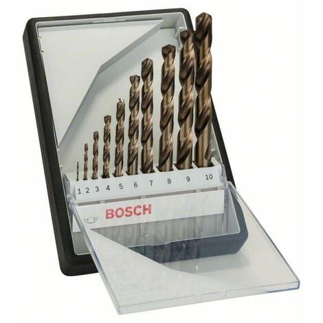 2-8 mm 7-teilig Bosch Holzspiralbohrer-Set Robust Line 1/4"-Sechskantschaft