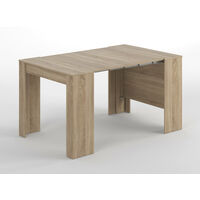 Dmora Table console extensible multifonctionnelle, couleur chêne canadien, dimensions 90 x 78 x 51 cm