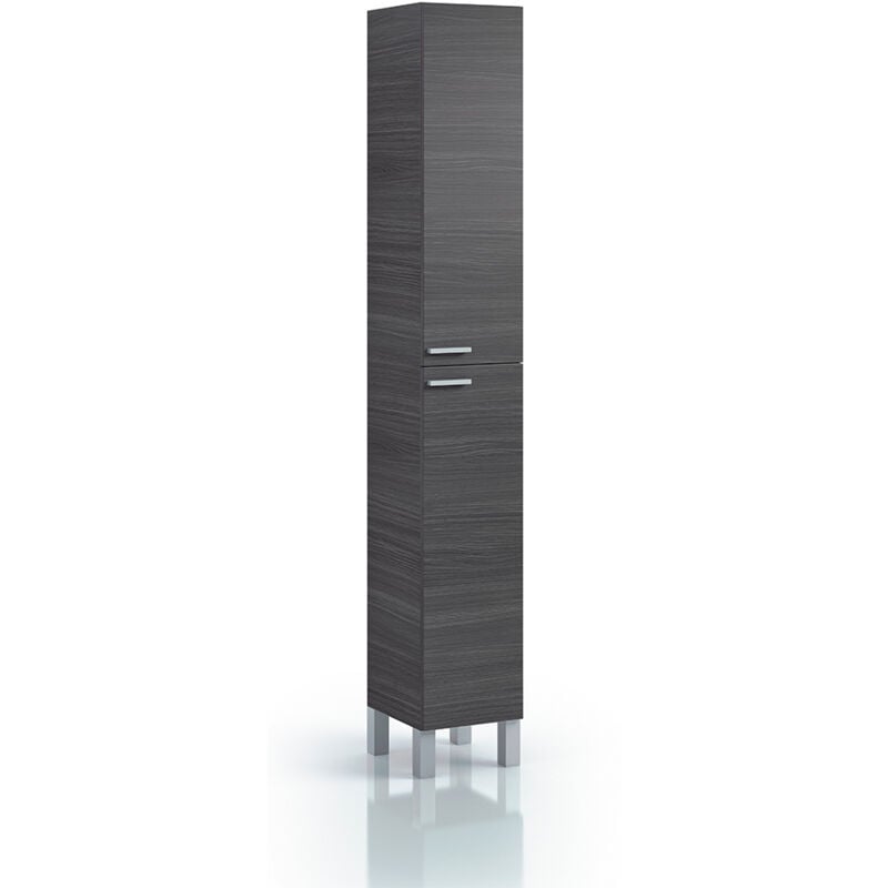 COLUMNA BAÑO 2 PUERTAS + 4 ESTANTES 182 CM GRIS 182 X 30 X 25 CM