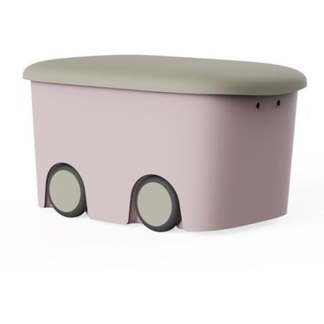 CAJA INFANTIL MULTIUSOS TAPA 58X38X32 CM 45L ROSA