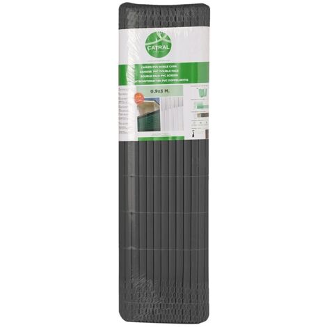 CAÑIZO PVC ESSENTIAL RECYCANE DOBLE CARA 20MM ANTRACITA 1,8X3 M (1/3)