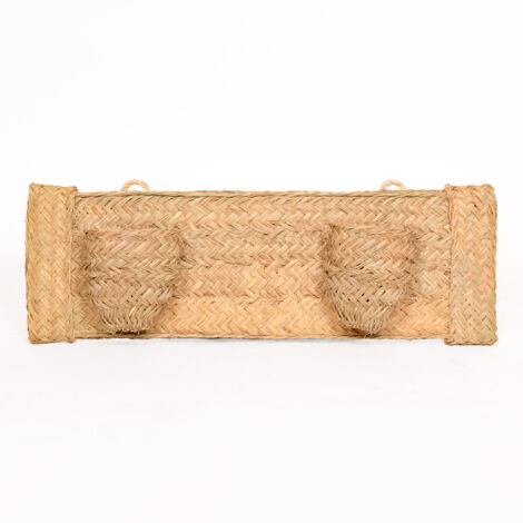 MACETERO HORIZONTAL ESPARTO 2 PLANTAS FEZ 24X18X75 CM D&L (1/5)