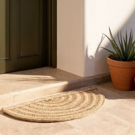 FELPUDO SEMICIRCULAR ESPARTO MARSELLA 80X40 CM D&L