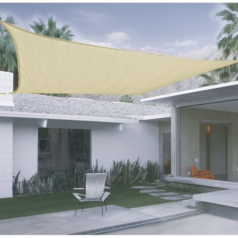 Toldo vela permeable cuadrada 3.6x3.6 m beige nortene