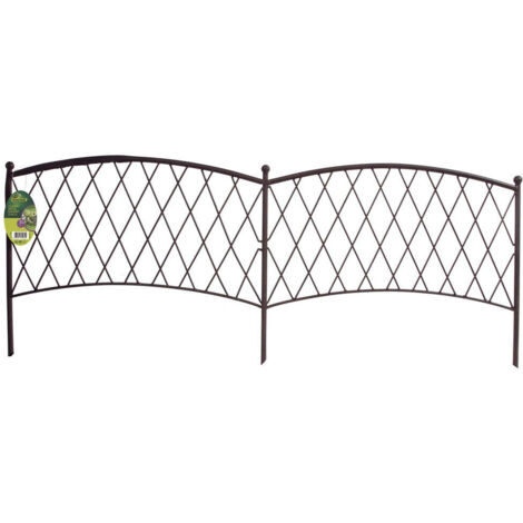 Nortene – Cenefa metálica decorativa para bordes de jardín – Dimensiones 0,40 x 1 metro – Ideal para delimitar parterres y caminos (1/2)