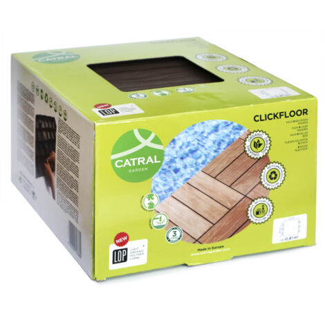 PACK 9 BALDOSAS CLICKFLOOR MADERA LOP 30X30CM TROPICAL