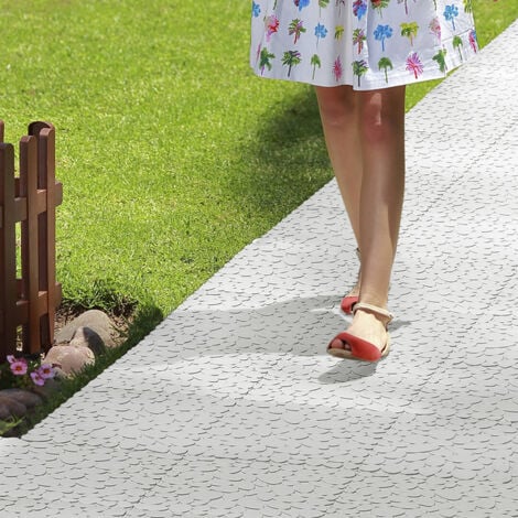 PACK 9 BALDOSAS ECOLOGICAS  CLICKFLOOR PIEDRA BLANCO 30X30CM  30 X 30CM