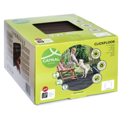 PACK 9 BALDOSAS CLICKFLOOR PIZARRA LOP 30X30CM ANTRACITA