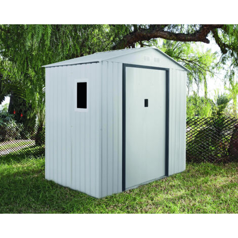 CASETA METALICA CORCEGA BLANCA HIGH DOOR 2,13X2.05X1.27 M NORTENE