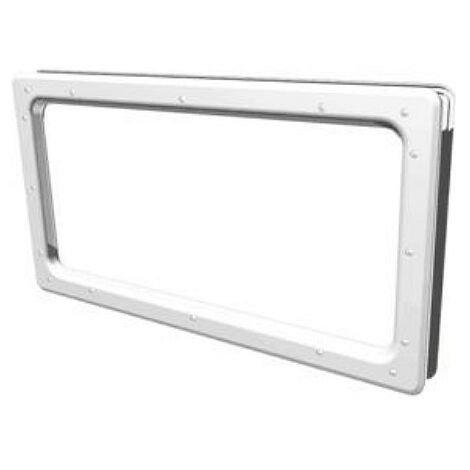 Hublot rectangulaire 304 x 609 mm pour panneau 40 mm – Vitrage polycarbonate 2 mm – Coefficient U 2,7 W/m²K – Installation facile avec vis fournies – Doco