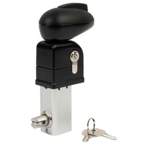 Serrure pour portillon de piscine TWIST40 pour profils de 40mm - Coloris NOIR - LOCINOX -