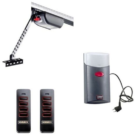 Sommer – Boîtier de commande et chariot pour motorisation DUO VISION 800 – Force de traction 800N – Éclairage et bouton-poussoir intégrés – 2 télécommandes - 4018V000x2