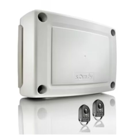 Somfy – Boitier électronique CBX 3S INVISIO 24V IO – 2 télécommandes keygo – Pour portails battants en aluminium – Indice de protection IP44