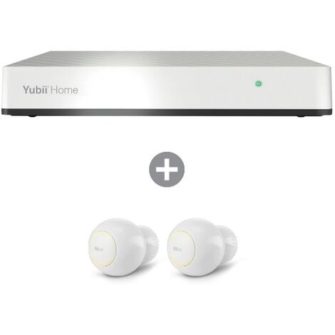 Kit box domotique Yubii Home et 2 têtes thermostatiques pour gérer latempérature - NICE -