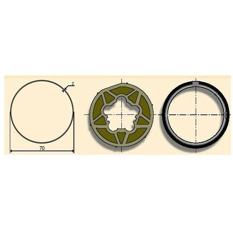 Jeu d'adaptation moteur pour LT 60 tube ø 70 x 2 clippage faible somfy (1/2)