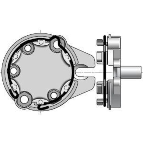Support moteur pour stores Ø50/Ø60 avec pion de centrage 20mm – Épaisseur 42mm – Couple 85Nm – Compatible avec moteurs Somfy LT50/60