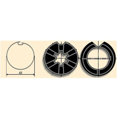 Jeu d'adaptation moteur pour LS 40 tube ø 48 somfy (1/2)