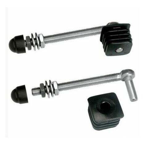 2 charnières pour portillons de jardin, profil carrés 40x40mm Long 150mm LOCINOX (1/2)