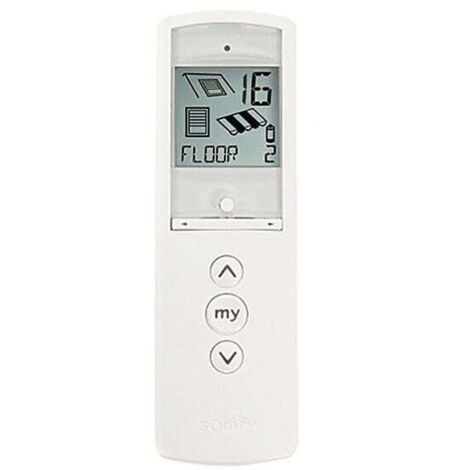 Somfy – Télécommande TELIS 16 RTS Pure – Gestion personnalisée jusqu'à 16 groupes – Portée 200 m – Fréquence 433,42 MHz – Support mural inclus - SY2401100