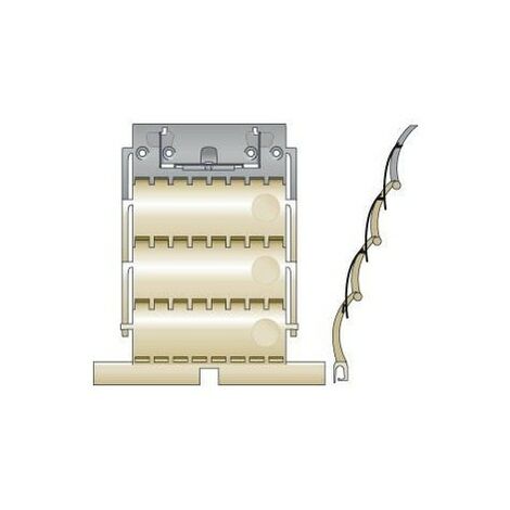 Somfy – Attache rigide clicksur 3 maillons pour lames de 8 mm – Fixation solide et durable – Compatible OXIMO et ILMO – Utilisation sur tube ZF64 et ZF54 (1/3)