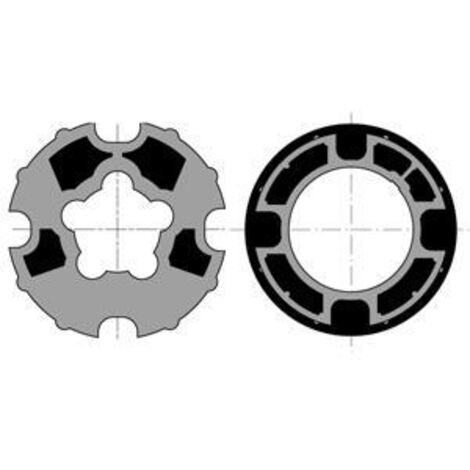 Jeu de roue et couronne pour moteur Somfy Lt50 – Diamètre 50mm – Intégration tube Dohner 78mm – Goutte 12mm – Couple 50Nm