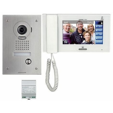 Kit vidéo couleur antivandale avec zoom & mémoire, platine encastrée - AIPHONE -