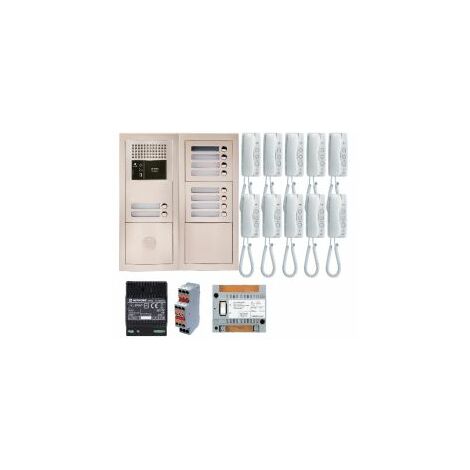 Pack audio GTBA2E avec 2 boutons et 2 postes GT1D préprogrammés, platine de rue encastrée
