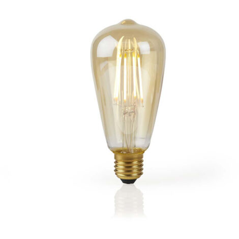 Ampoule LED intelligente Wi-Fi Nedis WIFILF10GDST64 avec filament E27 St64 5 W 500 Lm (1/5)