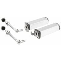 Locinox – Charnière à ressort pour portillon 40 x 40 mm – Tige filetée 150 mm – Charge max 75 kg – Réglage force et vitesse de fermeture