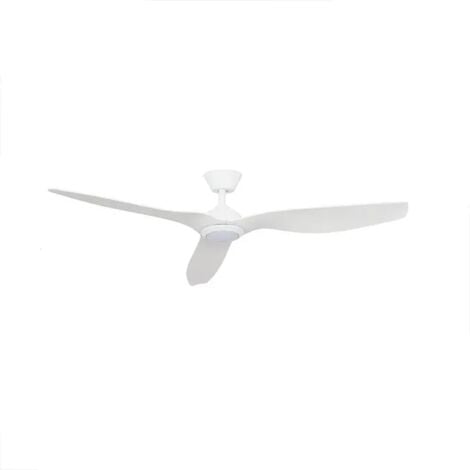 ANETO Ventilador de techo blanco con luz Motor DC - Ø 132 cm
