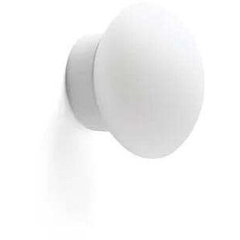 Faro Nubo 12cm Apliques de pared Globe Blanco Mate, Ópalo IP44 2700K