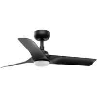 HEY S LED Ventilador con luz negro 33825-1TW