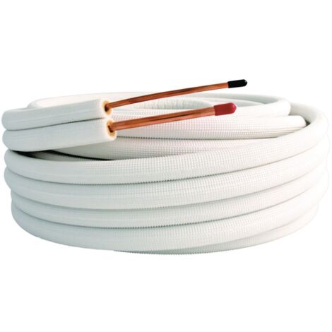 Liaison frigorifique 1/4 5/8 couronne 20 mètres – Mousse anti UV haute densité – Épaisseur 0,8 mm – Convient à tous les gaz frigorifiques – Rodigas