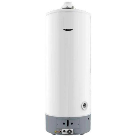 Ariston Group – Chauffe-eau gaz sol cheminée 115L – Allumage piézo-électrique – Faibles émissions Nox – Cuve émaillée en acier avec anode en magnésium (1/2)