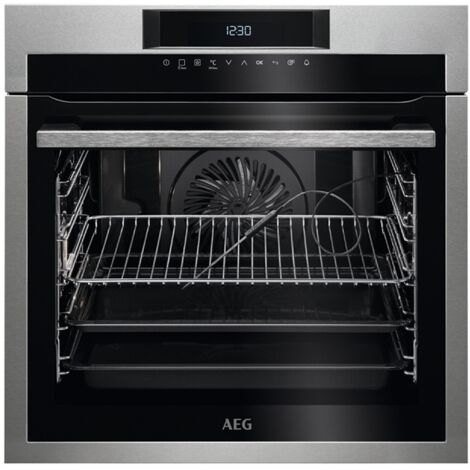 AEG – Four électrique encastrable 71L – Acier inoxydable – Chaleur tournante – Nettoyage pyrolyse – Classe A+ – Largeur 59,5 cm - Bpe742320m