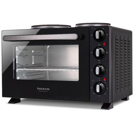 Mini four grill 30L – Puissance 1500W – Double plaque intégrée – Pour cuisson rapide et homogène – Taurus White & Brown