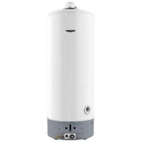 Ariston Group – Chauffe-eau gaz sol cheminée 115L – Allumage piézo-électrique – Faibles émissions Nox – Cuve émaillée en acier avec anode en magnésium