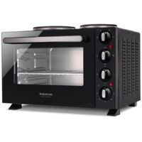 Mini four grill 30L – Puissance 1500W – Double plaque intégrée – Pour cuisson rapide et homogène – Taurus White & Brown