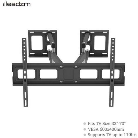 TV wall mount 32"-70" Corner Full Motion Articulating TV Wall Fixings Mount Bracket Max Weight 50Kg VESA 600*400 black