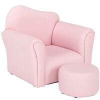 Children Single Sofa Kids Sofa Chair Bent Back -Pink