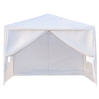 10x10 Inch Four Sides Portable Home Use Waterproof Tent with Spiral Tubes White