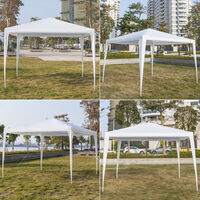 10x10 Inch Waterproof Tent with Spiral Tubes White