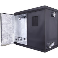 240*120*200cm Home Use Dismountable Hydroponic Plant Grow Tent with Window Black