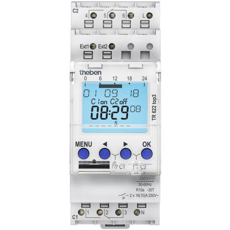 Theben Digitale Zeitschaltuhr Wochenprog. 2K TR 622 top3